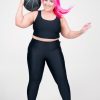 Women R2W LEGGINGS | Black Performance - Panel Pocket High Waisted Leggings