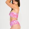 Women R2W BIKINI BOTTOMS | Serendipity Pink Silky - High Waisted Cheeky Cut Bikini Bottoms