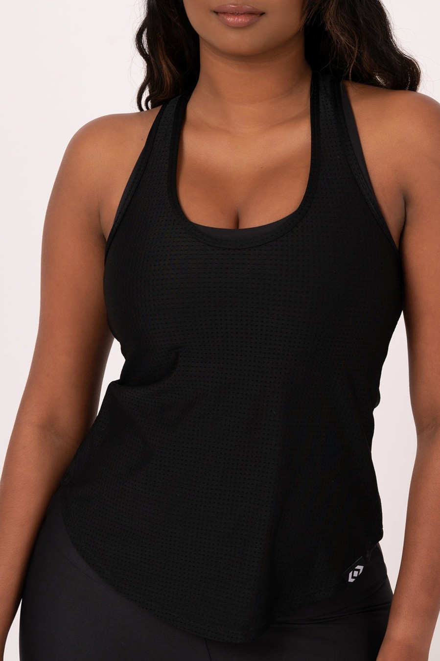 Women R2W TANK TOP | Black Bball Mesh - Racer Back Tank Top