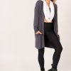 Women R2W CARDIGAN | Dark Charcoal Slinky To Touch - Basic Cardigan