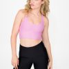 Women R2W CROP TOP | Pastel Pink Performance - T Back Comfort Crop Top