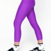 Women R2W CAPRI | Purple Performance - Panel Pocket High Waisted Capri Leggings