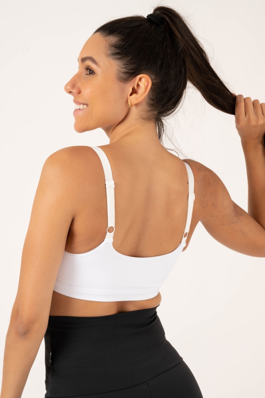 Women R2W CROP TOP | White Body Contouring - Bralette Crop