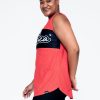 Women R2W BOYFRIEND TEE SLEEVELESS | Orange Bball Mesh - Sleeveless Exotica Boyfriend Tee