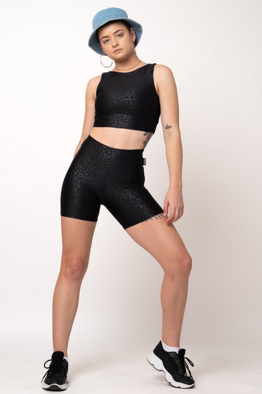 Women R2W BOOTY SHORTS | Black Exotic Touch Jag - High Waisted Booty Shorts