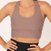 Women R2W CROP TOP | Mocha Performance - T Back Comfort Crop Top