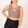 Women R2W CROP TOP | Mocha Performance - Reversible Comfort Crop Top