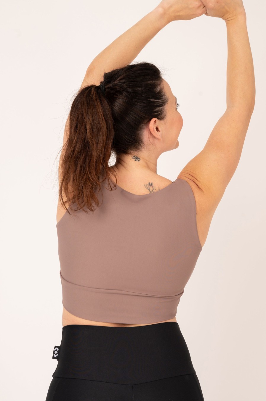 Women R2W CROP TOP | Mocha Performance - Reversible Comfort Crop Top