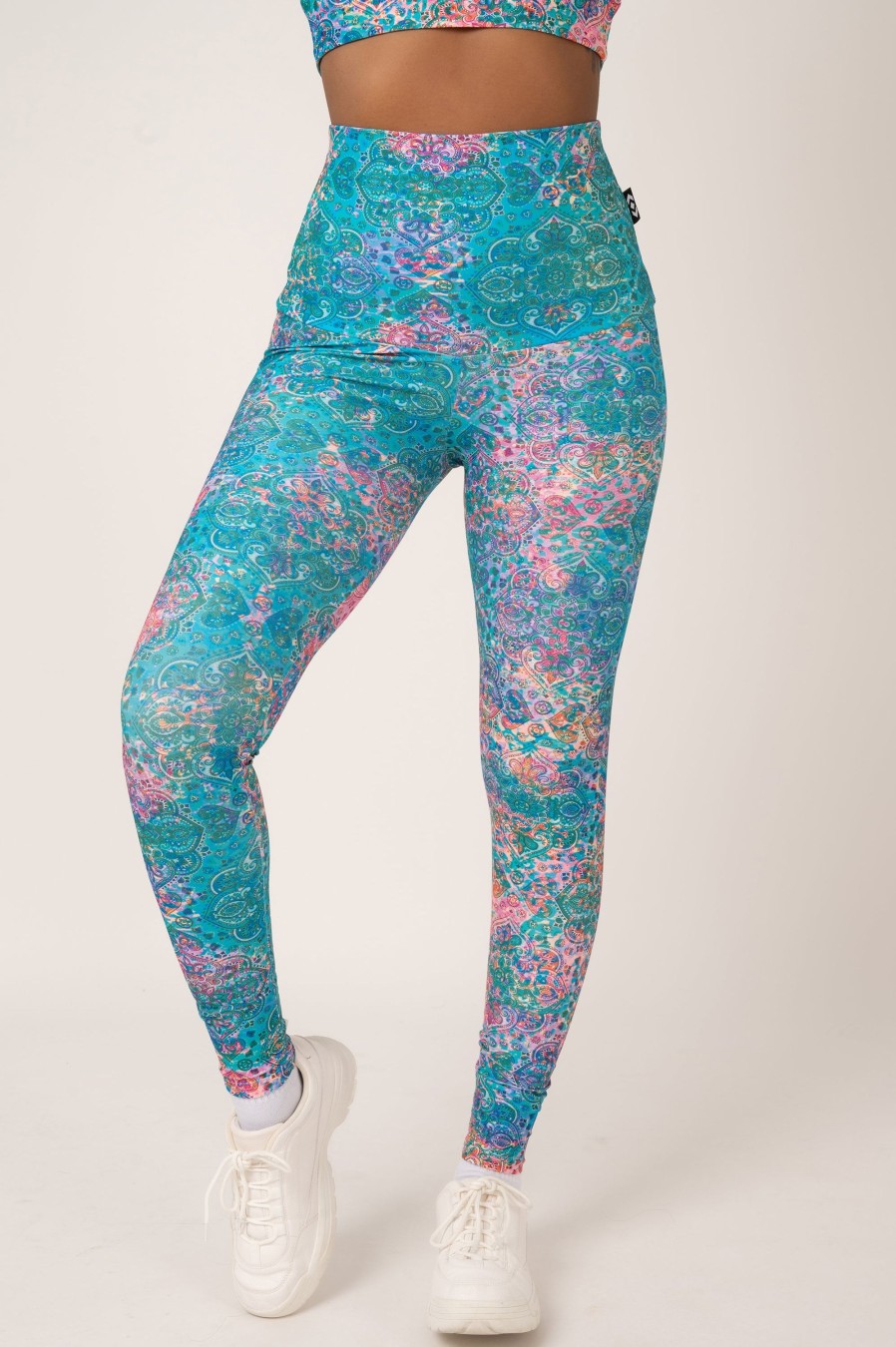 Women R2W LEGGINGS | Mandala Rainbow Performance - Extra High Waisted Leggings