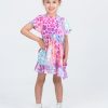 Kids R2W KIDS DRESS | Rainbow Jag Slinky To Touch - Kids Baby Doll Tiered Mini Dress