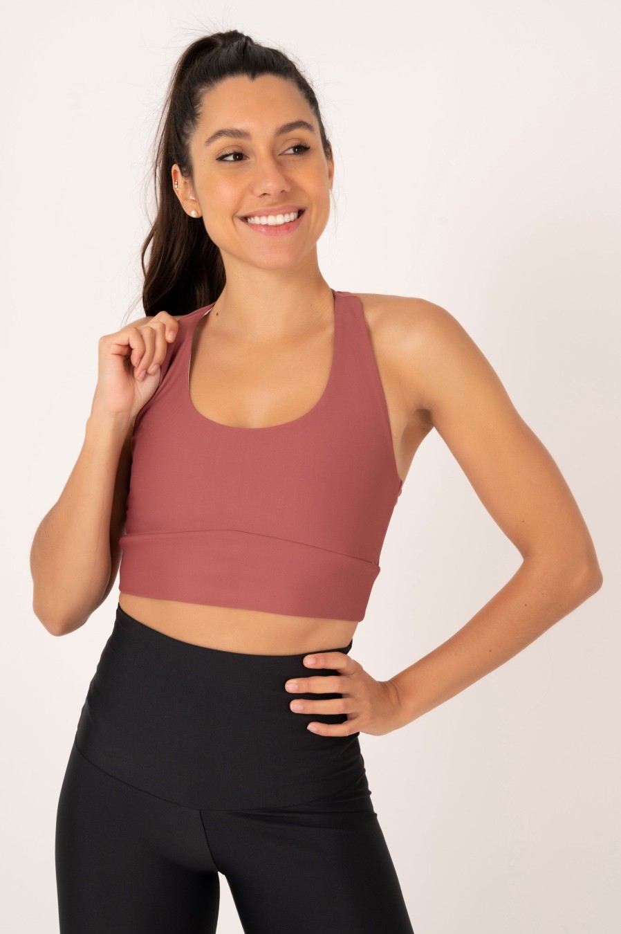 Women R2W CROP TOP | Blush Performance - T Back Comfort Crop Top