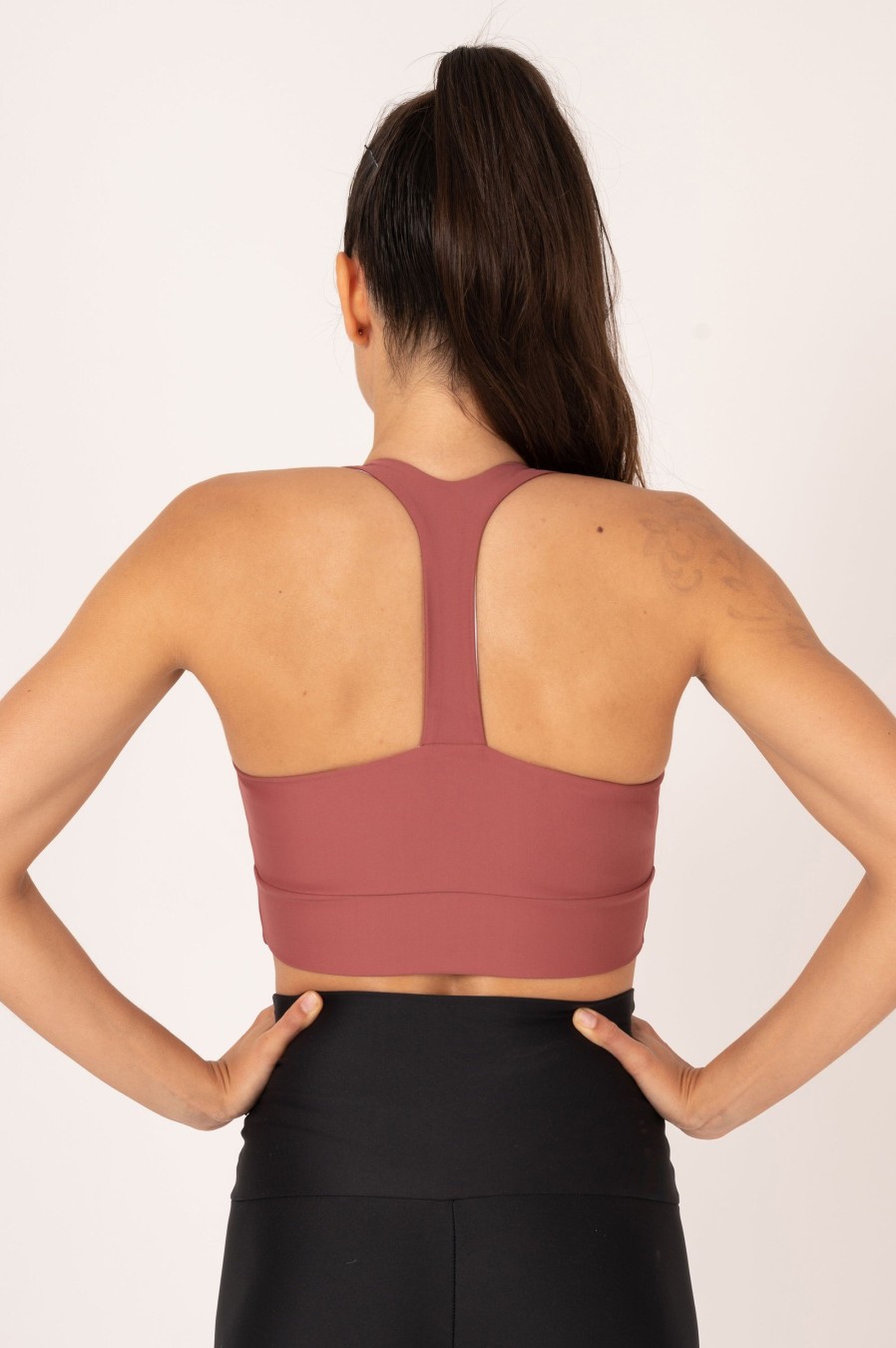 Women R2W CROP TOP | Blush Performance - T Back Comfort Crop Top