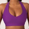 Women R2W CROP TOP | Purple Performance - Deep V Crop