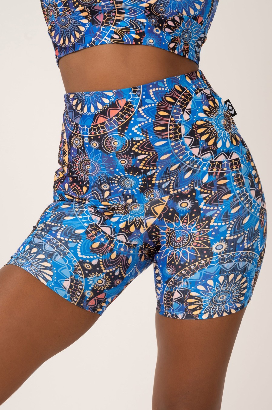 Women R2W BOOTY SHORTS | Sundial Me Up Blue Performance - Extra High Waisted Booty Shorts