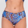 Women R2W BIKINI BOTTOMS | Sundial Me Up Blue Performance - Full Coverage Brief Bikini Bottoms