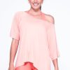 Women R2W OFF THE SHOULDER TEE | Peachy Slinky To Touch - Off The Shoulder Tee