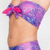 Women R2W BIKINI TOP | Trance Purple Performance - Bandeau Bikini Top