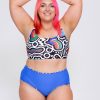 Women R2W BIKINI TOP | Excuse My French Performance - Cross Over Bikini Top