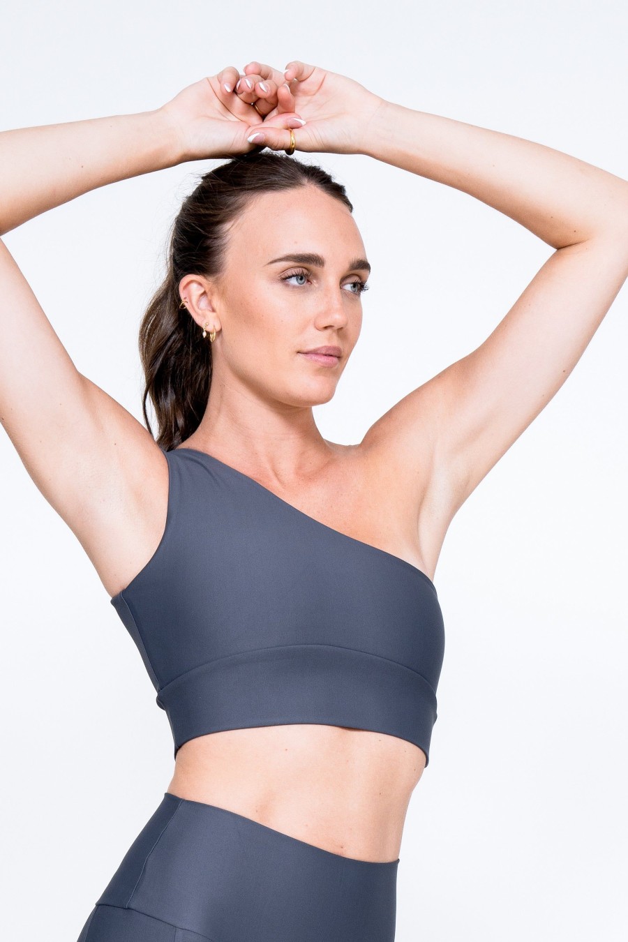 Women R2W CROP TOP | Mama Shark Performance - One Shoulder Comfort Crop Top