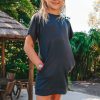 Kids R2W KIDS DRESS | Black Soft To Touch - Kids Lazy Girl Dress Tee