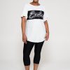 Women R2W BOYFRIEND TEE | White Bball Mesh - Exotica Boyfriend Tee