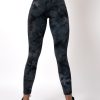 Women R2W 7/8 | Dark And Moody Tie Dye Body Contouring - Panel Pocket High Waisted 7/8 Leggings