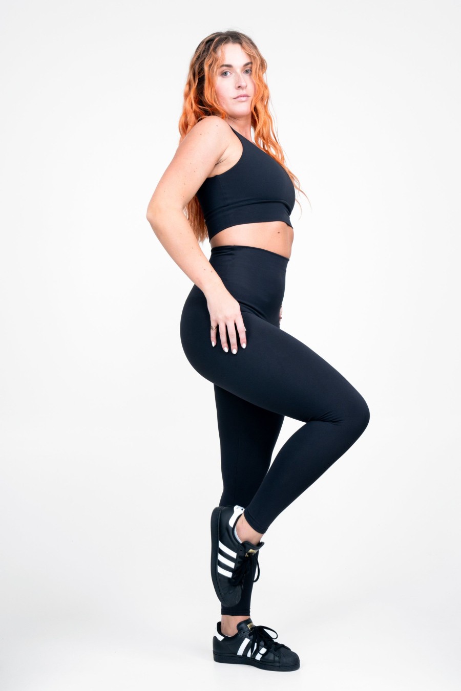 Women R2W LEGGINGS | Black Body Contouring - Extra High Waisted Leggings