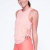 Women R2W TANK TOP | Peachy Slinky To Touch - Muscle Back Tank W/ Cinched Sides