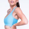 Women R2W CROP TOP | Dusty Pale Blue Performance - Deep V Crop