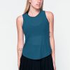 Women R2W TANK TOP | Dark Teal Net - Muscle Back Tank