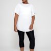 Women R2W BOYFRIEND TEE | White Slinky To Touch - Mesh V Back Boyfriend Tee