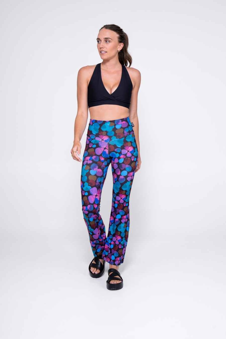 Women R2W BOOTLEG | Try Your Luck Blue Soft To Touch - High Waisted Bootleg Pant