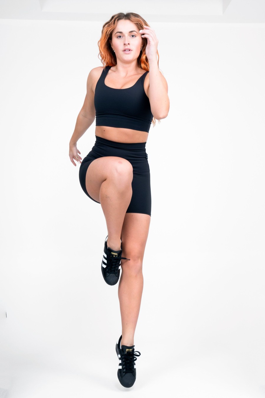 Women R2W BOOTY SHORTS | Black Body Contouring - Extra High Waisted Booty Shorts