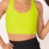 Women R2W CROP TOP | Neon Yellow Performance - T Back Comfort Crop Top