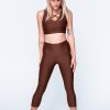 Women R2W CAPRI | Chocolate Performance - Panel Pocket High Waisted Capri Leggings