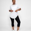 Women R2W BOYFRIEND TEE | White Slinky To Touch - Corset Front Boyfriend Tee