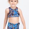 Kids R2W KIDS CROP TOP | Sundial Me Up Blue Performance - Kids Crop Top