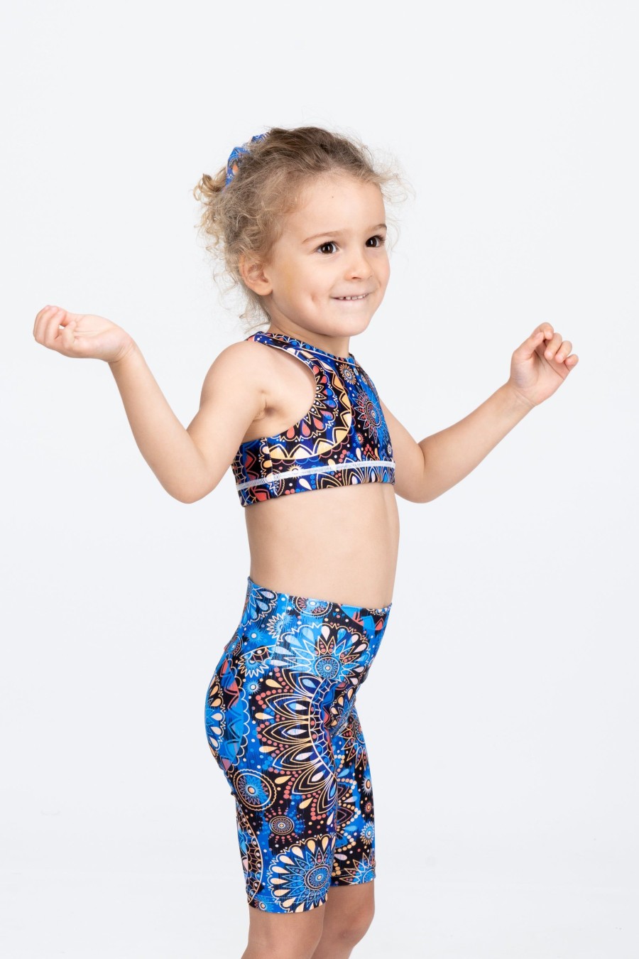 Kids R2W KIDS CROP TOP | Sundial Me Up Blue Performance - Kids Crop Top