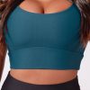 Women R2W CROP TOP | Dark Teal Performance - Scoop Neck Comfort Crop Top