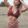 Women R2W CROP TOP | Burnt Copper Performance - Cross Over Crop