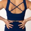 Women R2W CROP TOP | Dark Navy Body Contouring - Scoop Neck Comfort Crop Top