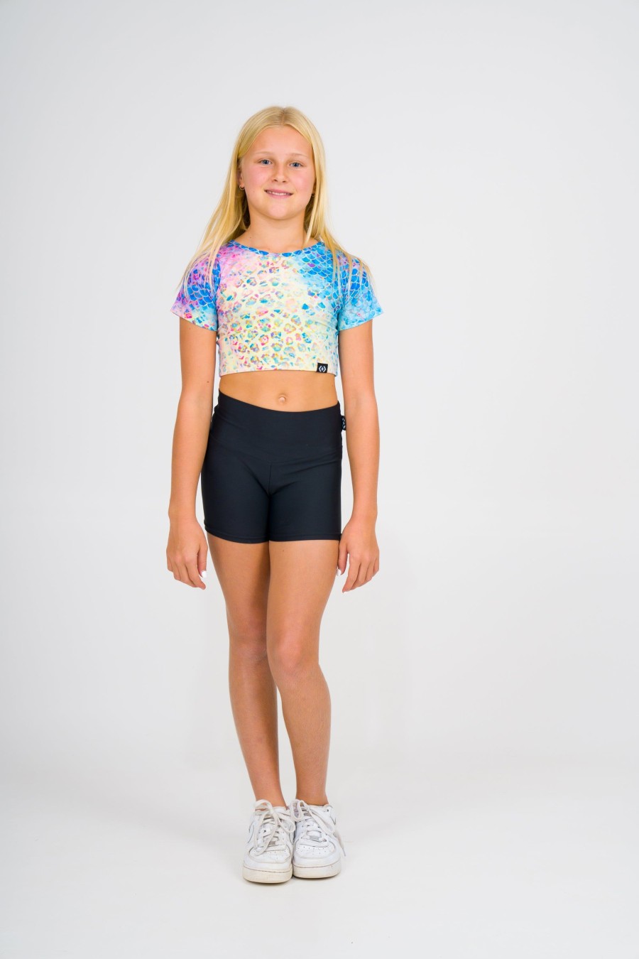 Kids R2W KIDS FITTED TEE | Mermaid Jag Soft To Touch - Kids Fitted Cropped Tee