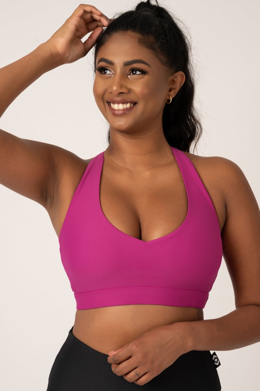 Women R2W CROP TOP | Magenta Performance - Deep V Crop