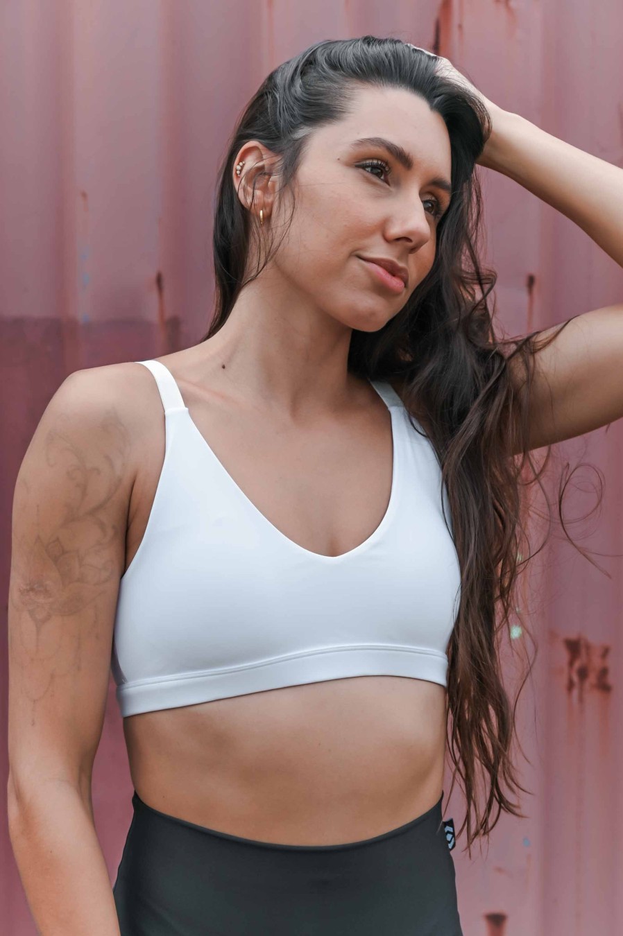 Women R2W CROP TOP | White Performance - Bralette Crop