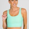 Women R2W CROP TOP | Mint Performance - Scoop Neck Comfort Crop Top