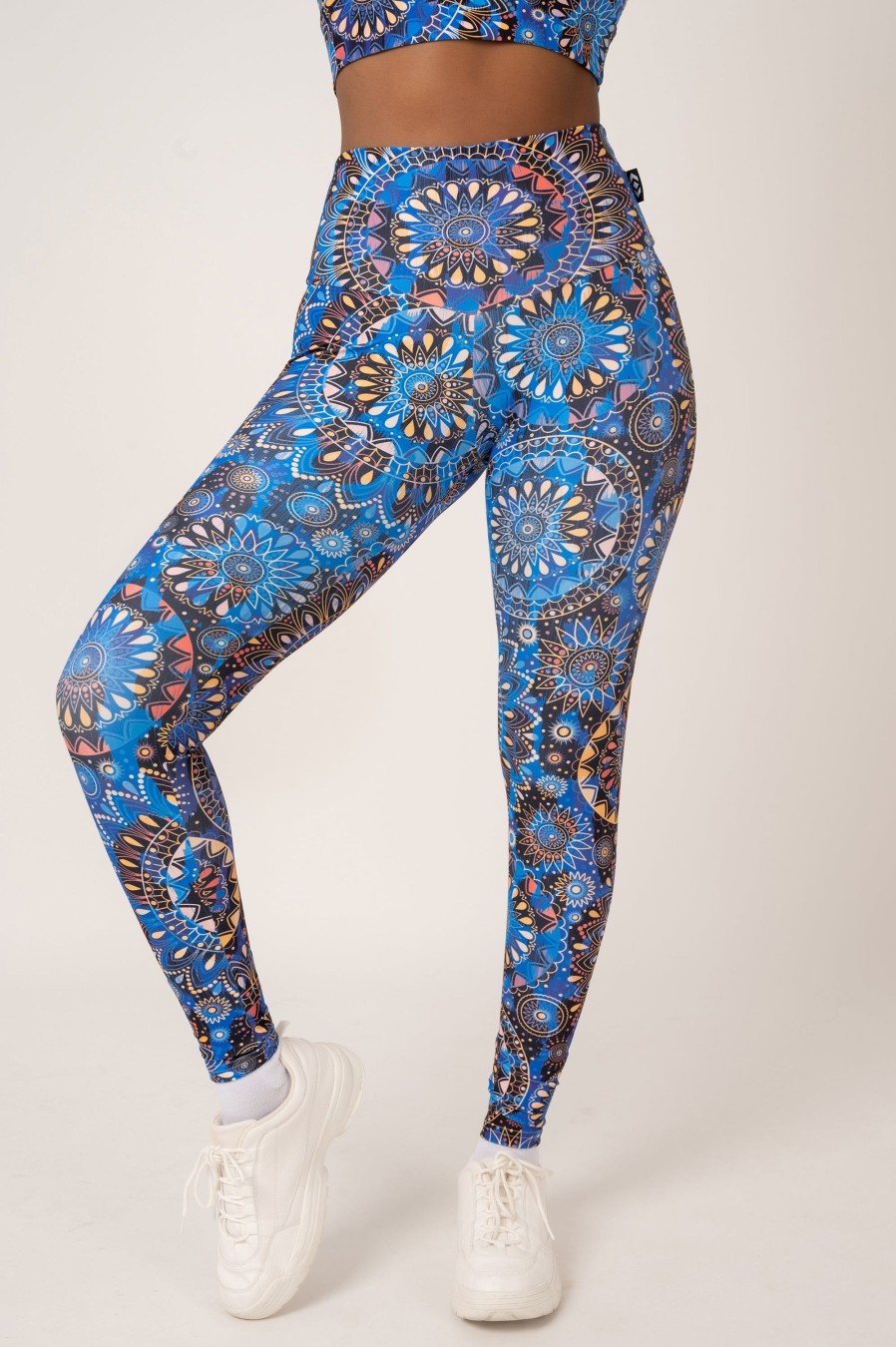 Women R2W LEGGINGS | Sundial Me Up Blue Performance - High Waisted Leggings