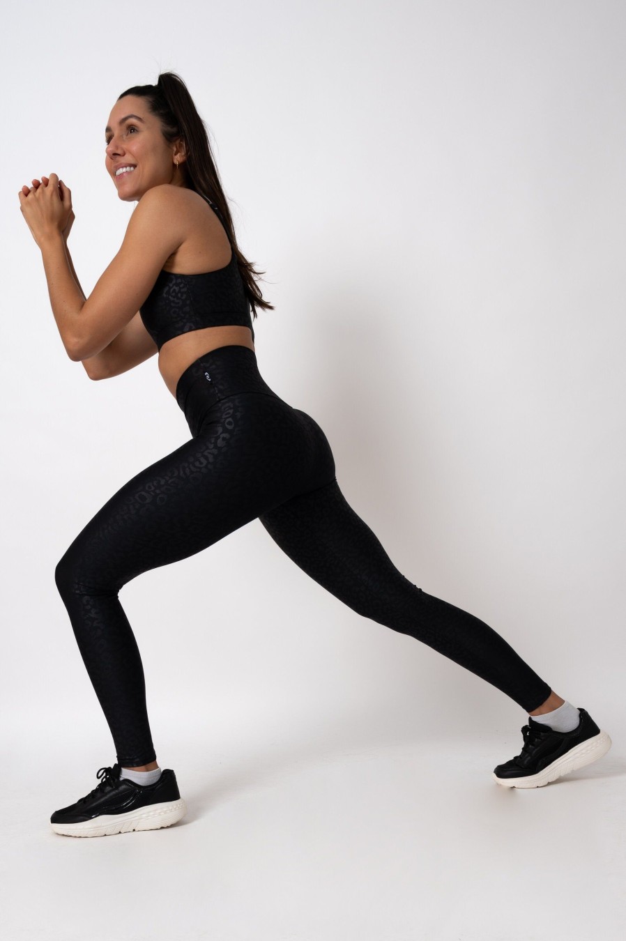 Women R2W LEGGINGS | Black Exotic Touch Jag - High Waisted Leggings