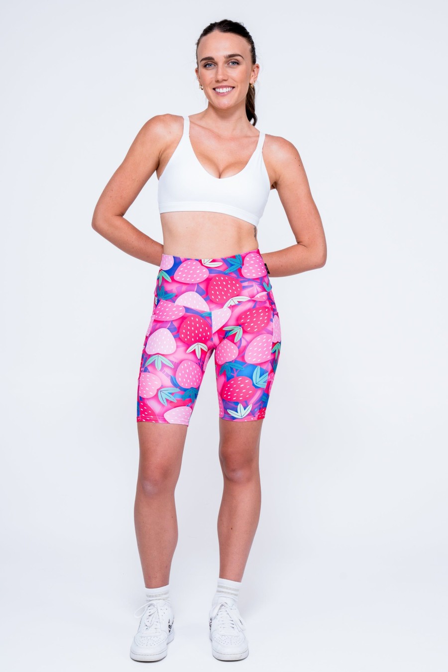 Women R2W LONG SHORTS | Pick Me Performance - Panel Pocket High Waisted Long Shorts