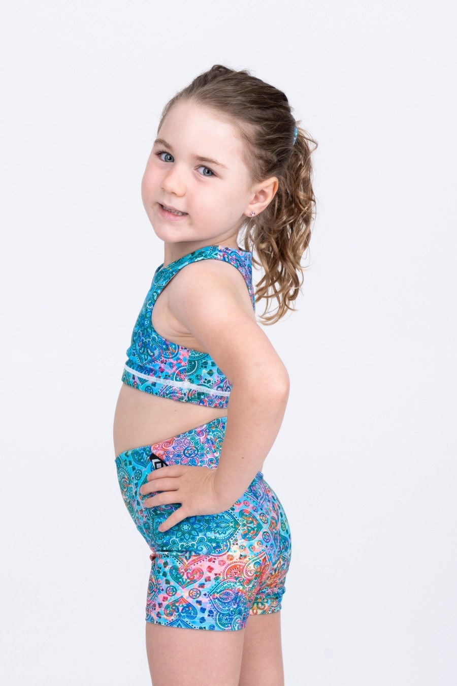 Kids R2W KIDS CROP TOP | Mandala Rainbow Performance - Kids Crop Top