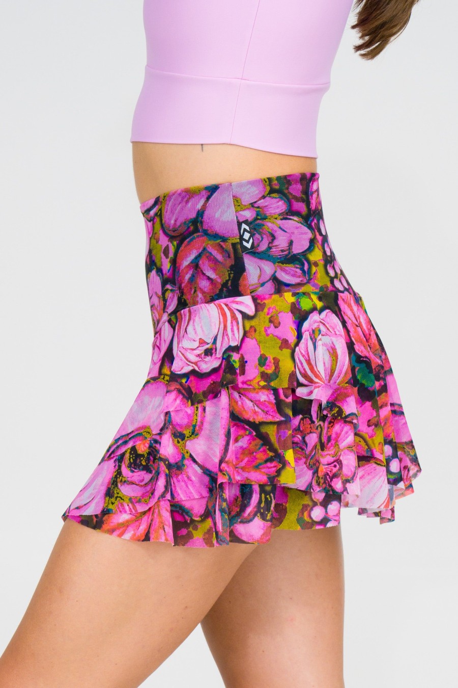 Women R2W SKORTS | Bloom Bloom Net - High Waisted Ruffle Skort